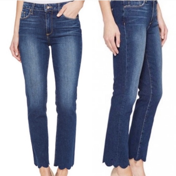 PAIGE Pants - Paige Jacqueline Straight scalloped jeans